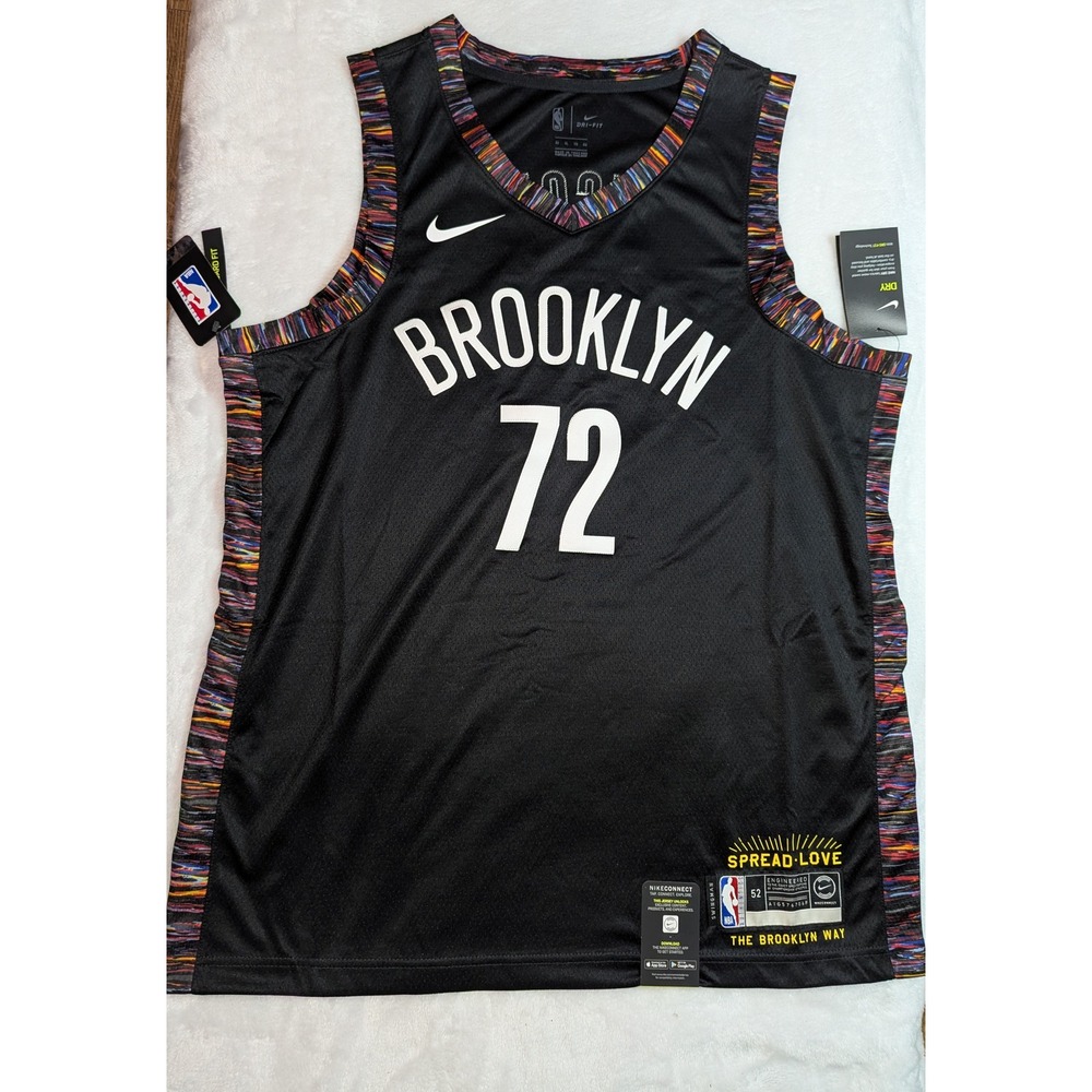 Nike‎ Brooklyn Nets Biggie Smalls City Edition Jersey Black CD7062-010 Mens XL